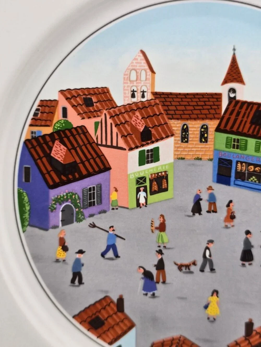 Villeroy & Boch 8 1/4” Salad Plate Design Naïf Town Square By Laplau